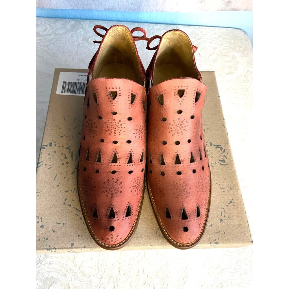 Musse&Cloud Coolise "Teja" Cut Outs Back Laceup Ankle Boots Size 10 New With Box